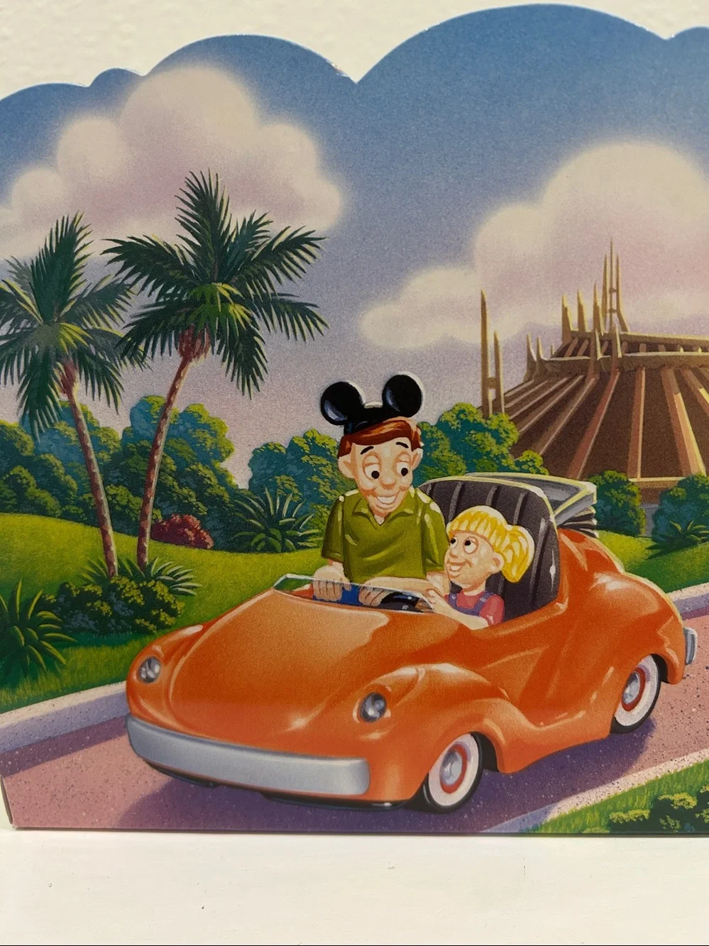 Vintage Y2K 2000 Chevron Cars Disneyland Autopia